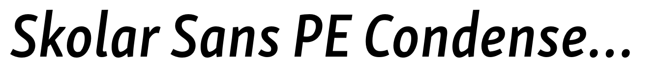 Skolar Sans PE Condensed Semibold Italic